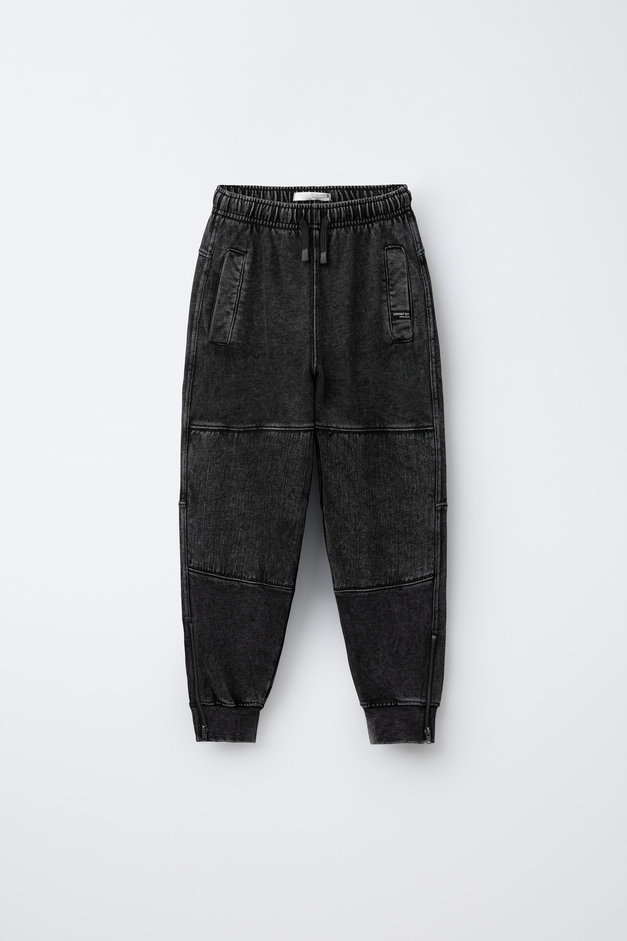 SLIM FIT PANTS WITH ZIPPERS